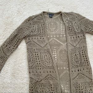 Open Crochet Cardigan